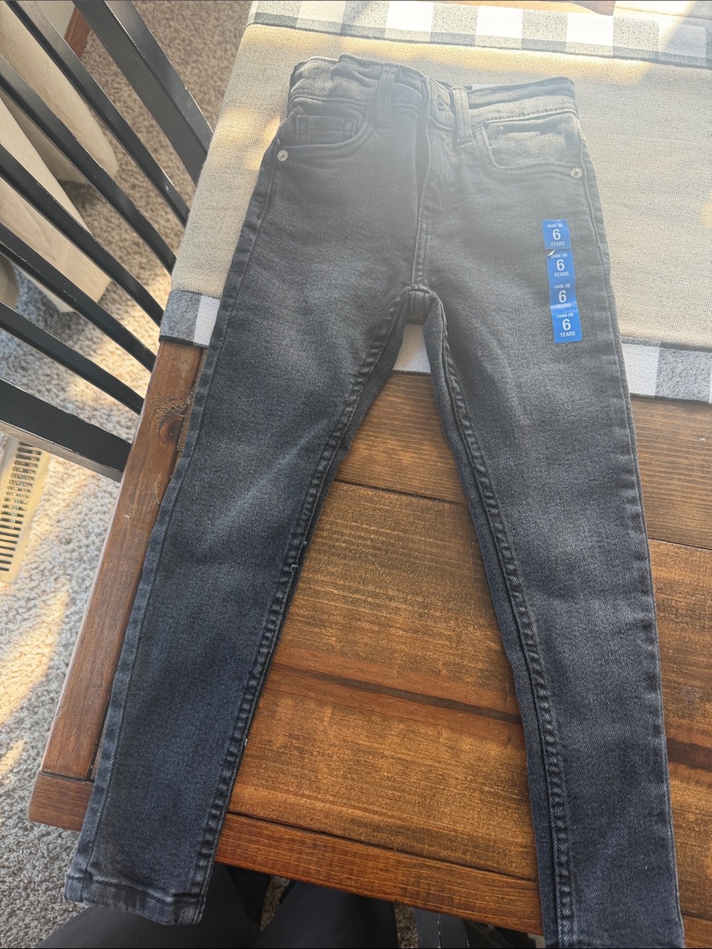 Zara Girls' Dark Gray Slim Jeans